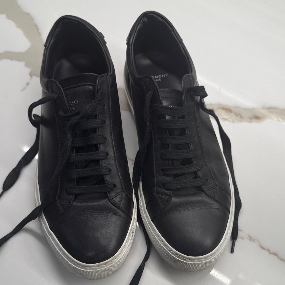 Givenchy Women's Black Sneakers with White Sole, US 10.5